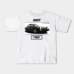 Mazda RX7 FB Black Kids T-Shirt